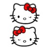 2 pegatinas para espejo de gato, color blanco impreso, calcomanías
