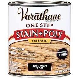Varathane 225244H Oil-Based One Step Stain + Poly, Quart, Golden Oak