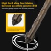 Honkdtyun 5 Count Four Edged Serrated Eccentric Drill Bit Set,New
