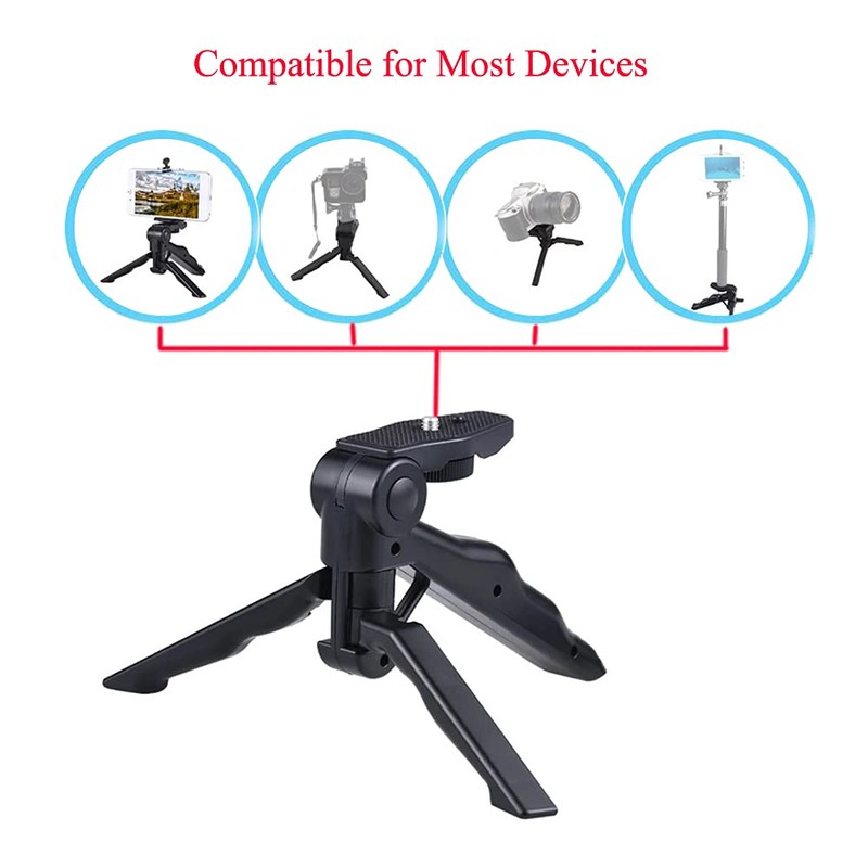 Walway Foldable Mini Table Tripod Stand Hand Grip with 1/4"