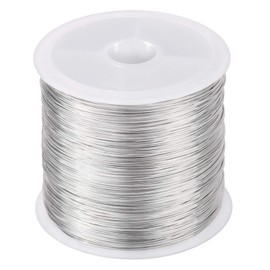 328Ft Jewelry Wire Craft Wire 26 Gauge Tarnish Resistant Jewelry Beading Wire Copper Beading Wire for Jewelry Making Supplies and Crafting, 0.4mm,Silver