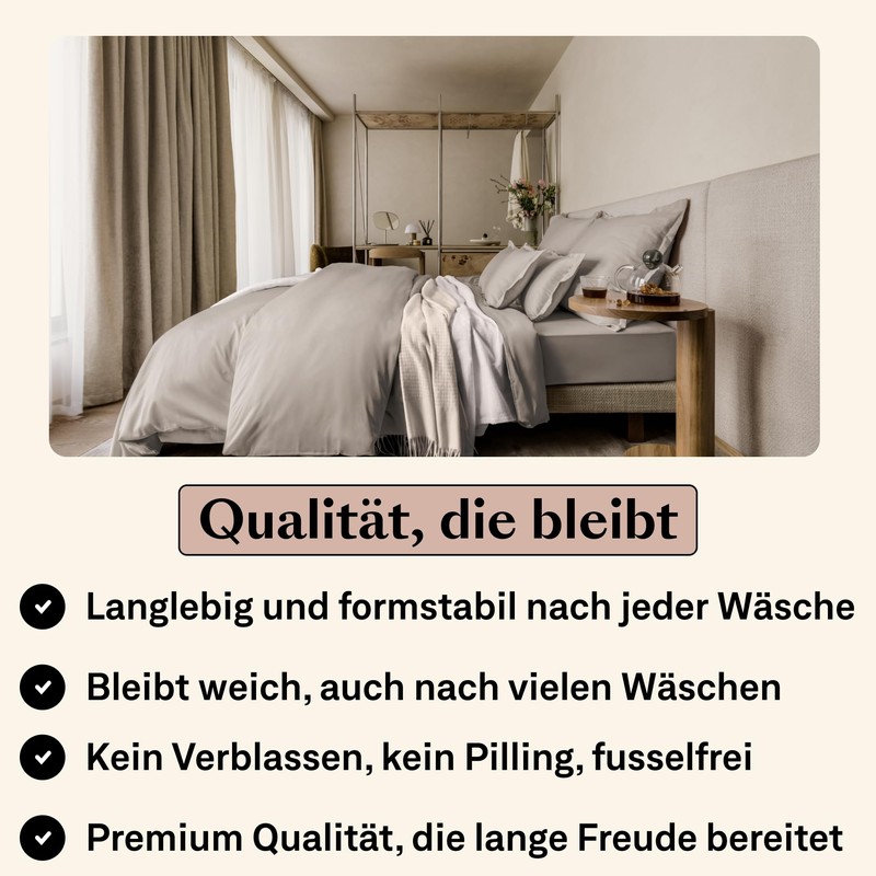 Amqua Fitted Sheet, 90 x 200 cm, Cotton Taupe, Fitted