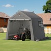 Outdoor Storage Shelter Shed,8x8 Heavy Duty Motorcycle Storage Sheds,Portable Tarp