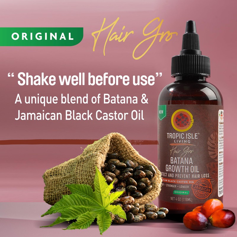 Tropic Isle Living Hair Gro Batana Growth Oil Collection (4