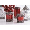 K&K Interiors 4.5 Inch Red Mercury Glass Holder