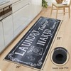 Falflor Farmhouse Laundry Room Rug Runner 20"X59" Non Slip Waterproof