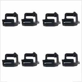 chunsi-atutoparts 8 PCS Truck Cap Topper Camper Shell Mounting Clamps Heavy Duty Aluminum Black
