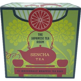 Premium Japanese Natural Pure Sencha Tea - 15 Pyramid Bags, Individually Wrapped, Crafted in Small Batches Original Blend (30-Grams)