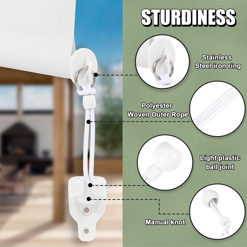Lihopefe Roller Blind Accessory Set, Universal Replacement Mounting Brackets of