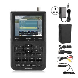 SatLink WS‑6906 Digital Satellite Antenna Search Device Signal Finder 3.5 Inch LCD 100‑240V