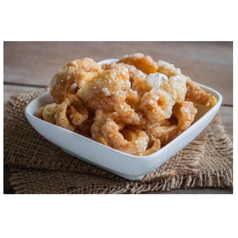 Mac's Original Fried Pork Skins 11 Oz Barrel, Perfect Snack,