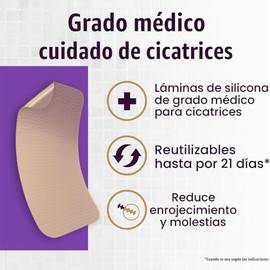 Mederma Hoja Silicona Grado Médico Cicatrices Pequeñas Pulgadas Unidades Lesiones Quemaduras Cirugía