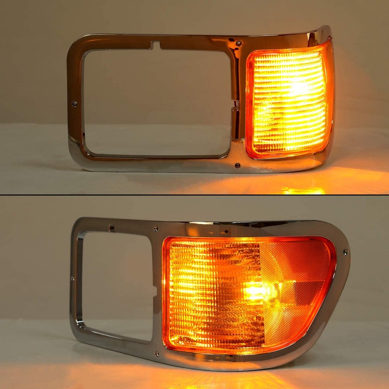 ECOTRIC Left Corner Signal Lights Compatible with 2000-2015 Ford F650