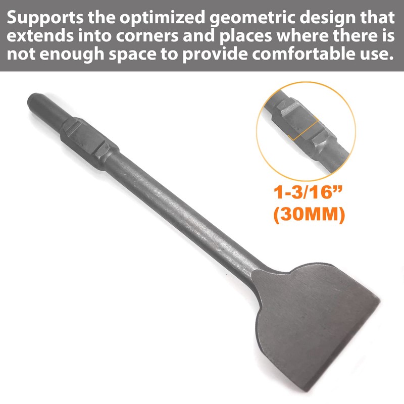HIGOSPRO 4 Inch Wide Tile & Thinset Scaling Chisel for