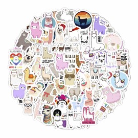 Pack of 100 Llama Stickers for Drinking Bottles and Laptops - Llama Party Gifts, Llama Birthday Party Decorations, Llama Gifts, Llama Accessories - Llama Stickers
