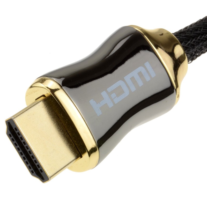 kenable Braided Chrome HDMI Shielded Cable 4k 2k Supports 3D