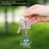 2PCS Cute Octopus Crystal Rhinestones Keychain Animal Keyring Car &