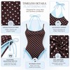 Vintage Polka Dot One-Piece Swimsuit for Women – Reversible Halter