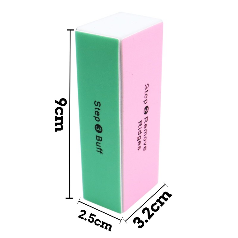 2Pcs 4-Sided Nail Buffer, Professional Nail Buffer Block, Manicure Sanding