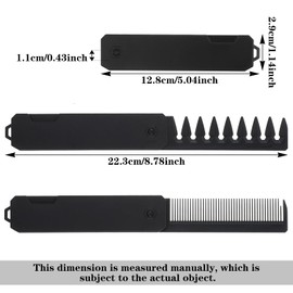 Mabor Folding Pocket Comb for Men, Protable 2 in 1 Hair Comb Fine Tooth Combs Styling for Everyday Grooming Styling Hair Beard Mustache