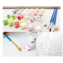 CaptainCrafts Paint by Numbers, Painting by Number for Adult Have Paintbrushes Acrylic Pigment 16x20 Inch House Art Deco Crafts (Frameless, Art Painted Naughty cat Playing with Fish)