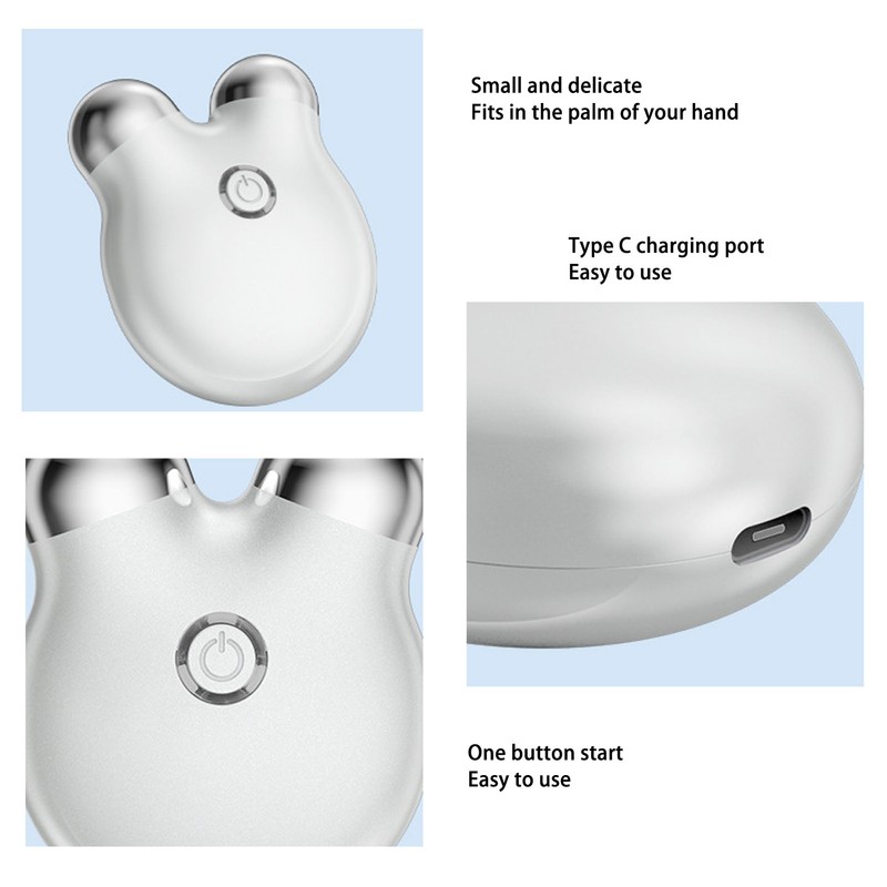 Micro Current Face Massager Dual Roller Lifting Skin Care Sculpt