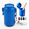 NGELOM Portable Ashtray, Stylish, Odorless, One-Touch, Airtight, Waterproof, Carabiner, Aluminum,