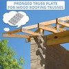 60 Pack 4"x2" Pronged Truss Plates with 8mm Nail Teeth,