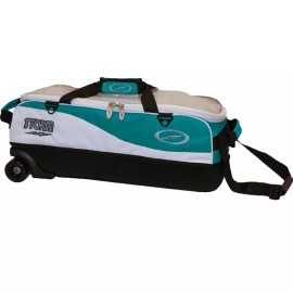 Storm 3-Ball Travel Tote Pro White Teal Bowling Bag