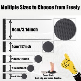 Non Slip Furniture Pads for Hardwood Floors - 80 Pcs Round Premium Furniture Grippers Anti Skid Rubber Feet Table Chair Leg Pads Keep Furniture from Sliding