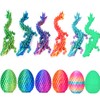 6PCS 3D Printed Dragon Eggs with Dragon Inside, Easter Dragon