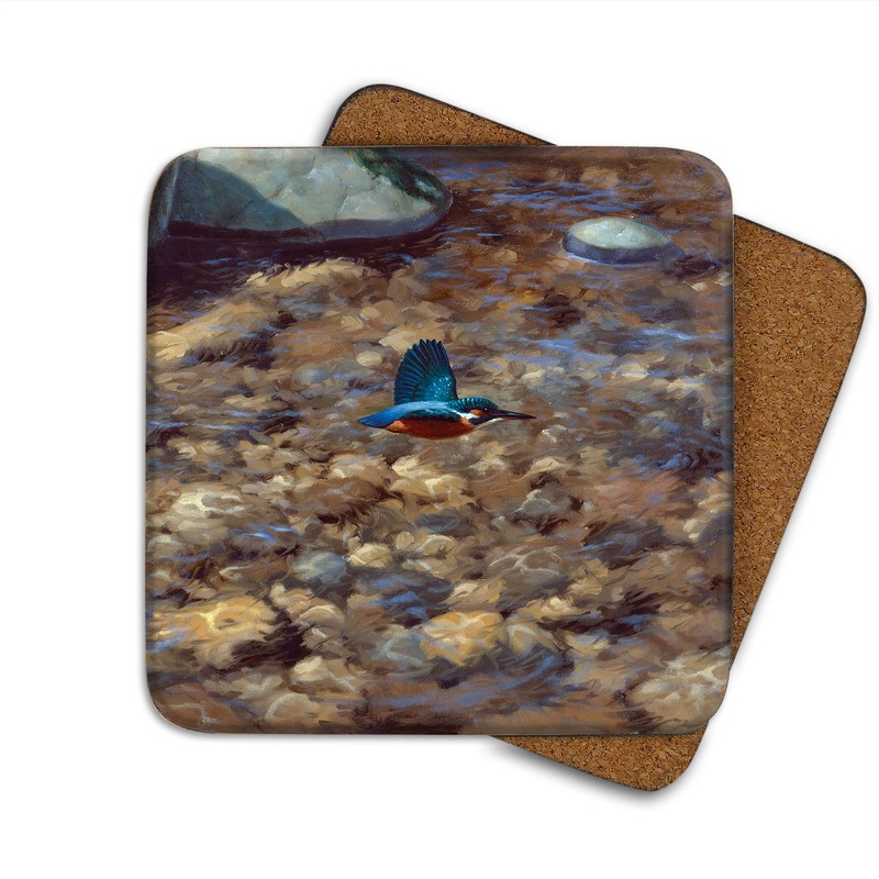 Kingfisher River Drinks Coasters by Wildlife Artist Julian Friers -