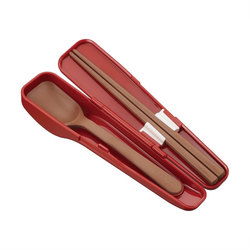 Thermos CPE-001 DR Spoon and Chopsticks Set, Deep Red