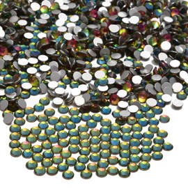 NCB NCB 3000pcs Flatback Round Glass Nail Art Rhinestones Crystal for DIY Making Accessories Shoes, Clothes, Face Art, Bags, Manicure (Vitrail Medium, SS6 3000pcs)
