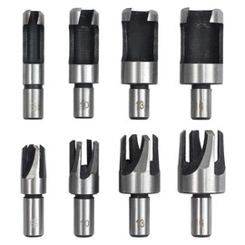Oiieco 8 Piece Wood Plug Cutter Drill Bit Claw Conical Drill Bit Set Carbon Steel Wood Tenon Cutter Set 6 mm/10 mm/13 mm/16 mm