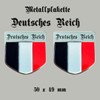Set of 2 German Empire Metal Plaque/Stickers