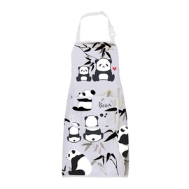 BNQL Cute Panda Aprons for Women with Pockets - Funny Panda Chef Apron