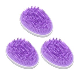 3 Unids Degradado Púrpura Masaje Desenredante Peine Cepillo De Pelo Peine Masaje Desenredante Peine En Forma De Huevo Peine De Peluquería Portátil En Forma De Huevo Cepillo De