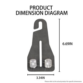 Zpana 2 PCS Car Seat Headrest Hook, Leather Vehicle Seat Back Hanger for Purses Bags, Metal Automotive Interior Storage Organizer Hooks Accessories, Universal for SUV, Truck, RV (Gray)