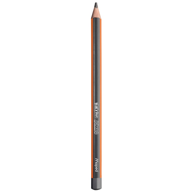 Maped Black'Peps Jumbo 854059 Graphite Pencils HB Triangular Black Pot