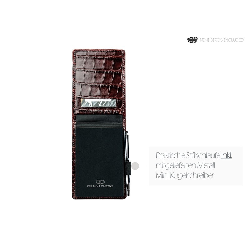 DELMON VARONE - Notepad Case DIN A7 Including 2 x