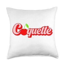 Women's Coquette Print Coquette Aesthetic Coquette Style Throw Pillow