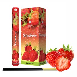 Flute Strawberry Incense Sticks | Natural Incense | Pack of 120 Sticks Box | Fruity Fragrance for A Fresh Home