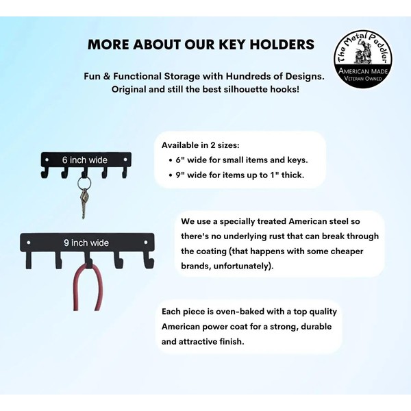 The Metal Peddler Doberman (Natural Ears) - Key Holder &