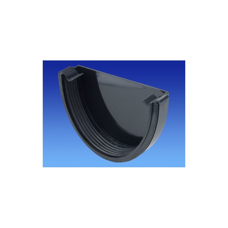 OSMA Black 113mm External Stopend for DeepLine 4.5:2.5 Gutter System