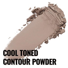 Cool Toned Contour Palette with Mirror, Taupe Grey Contour Powder for Fair Pale Light Cool Skin Tones, Lightweight, Ultra-Blendable, Nose Contouring Bronzer Powder with Countour Brush