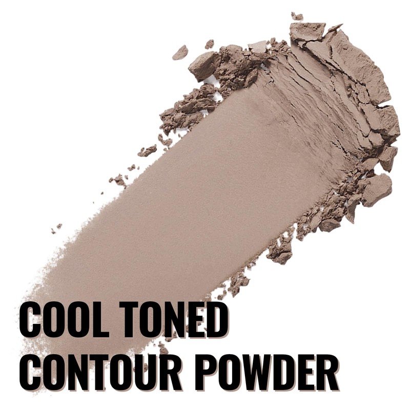 Cool Toned Contour Palette with Mirror, Taupe Grey Contour Powder