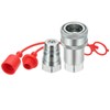 PATIKIL 1/2" NPT ISO-A Hydraulic Quick Disconnect Coupling, 1 Set