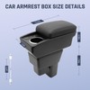 YJYWZH Car Armrest Storage Box for Honda Fit Jazz 2009-2013