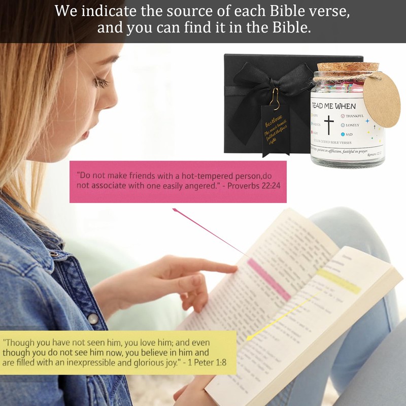 TaoQ C Bible Verse Jar, Read Me When Bible Verses